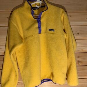 Vintage Patagonia Synchilla Fleece Sweater Yellow/Purple Size M Made in Canada